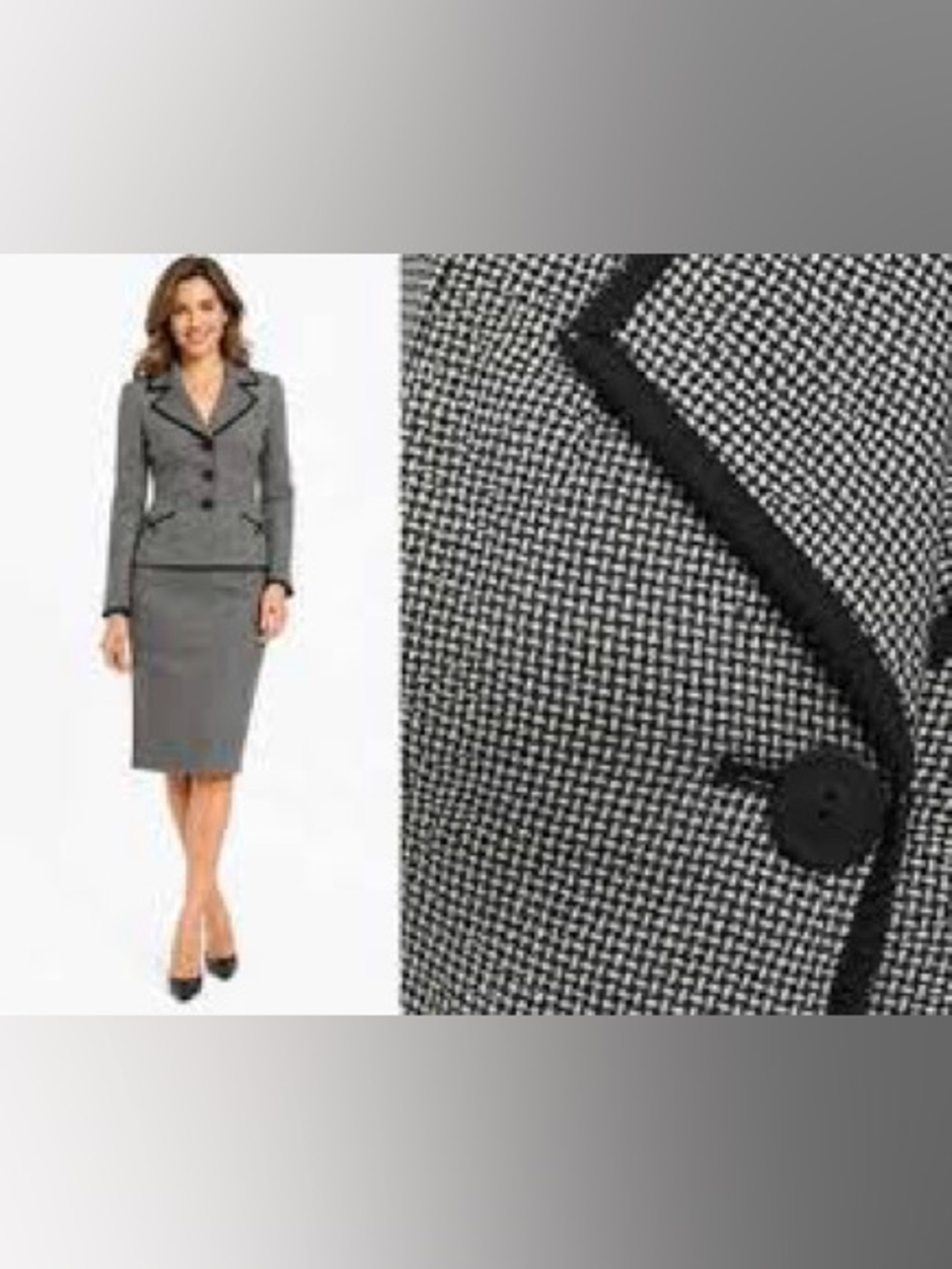 Vintage Wool blended Tahari  Skirt Suit